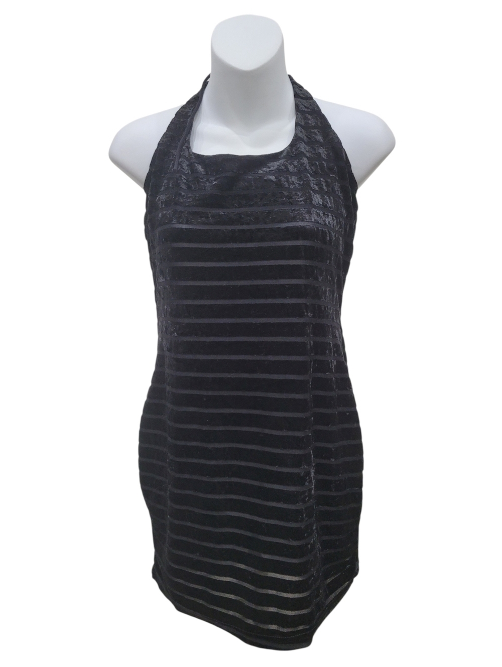 2/$20 Y2K Black Velvet Stripe Tank Top Size: Small
